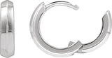 Platinum Knife-Edge Hoop Earrings III - view 2