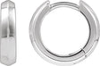 Platinum Knife-Edge Hoop Earrings III