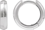 Platinum Knife-Edge Hoop Earrings III
