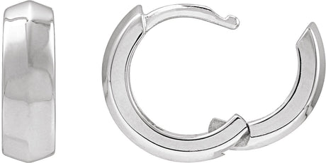 Platinum Knife-Edge Hoop Earrings IV - view 2