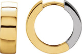 14K Gold Hinged Hoop Earrings No. 11