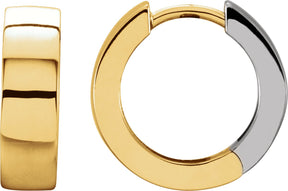 14K Gold Hinged Hoop Earrings No. 11