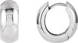 14K Gold Hinged Hoop Earrings No. 3 - White Gold