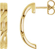 18K Gold J-Hoop Earrings II