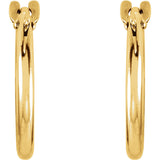 14K Gold Youth Hoop Earrings - Yellow Gold - view 2
