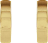 14K Gold Hinged Hoop Earrings VII - Yellow Gold - view 2