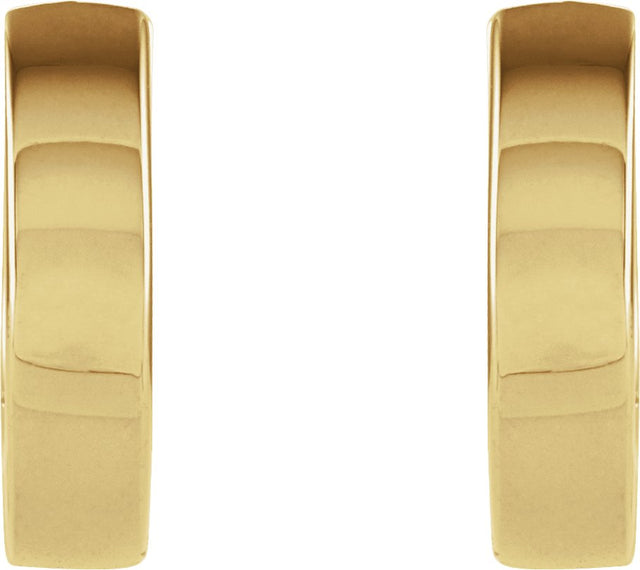 14K Gold Hinged Hoop Earrings VII - Yellow Gold - view 2