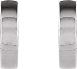 14K Gold Hinged Hoop Earrings VII - White Gold - view 2