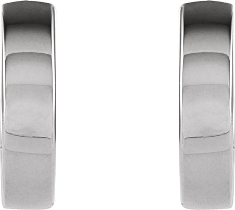 Platinum Hinged Hoop Earrings VII - view 2