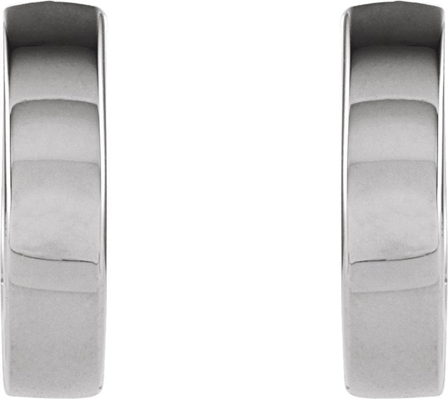 Platinum Hinged Hoop Earrings VII - view 2