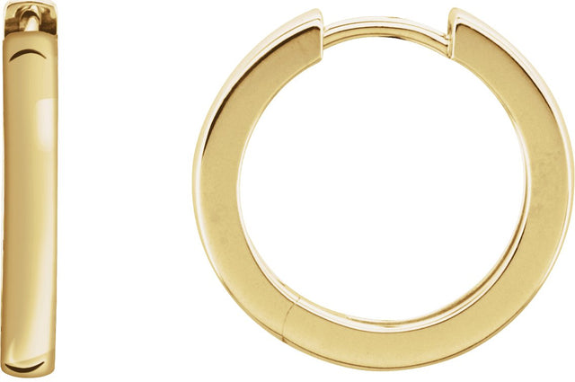 10K Gold Hinged Hoop Earrings