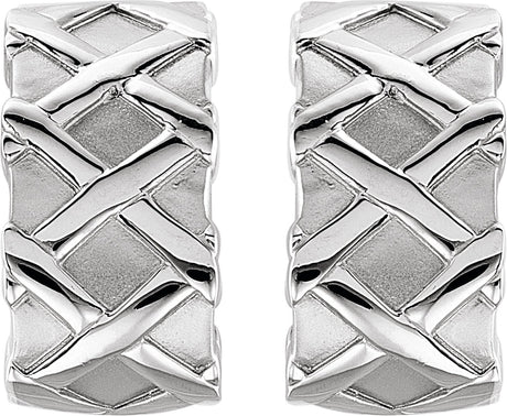 Platinum J-Hoop Earrings - view 2