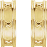 10K Gold J-Hoop Earrings III - view 2