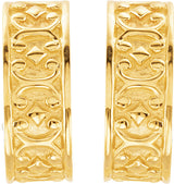 14K Gold J-Hoop Earrings IV - Yellow Gold - view 2