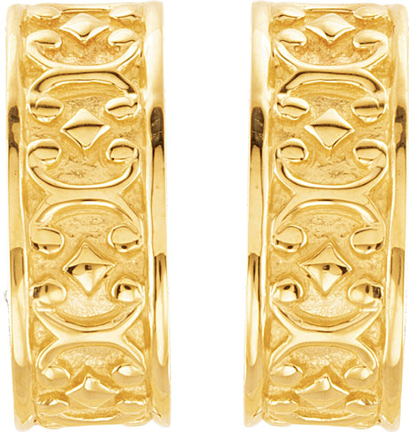 10K Gold J-Hoop Earrings IV - view 2