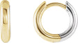 14K Gold Hinged Hoop Earrings No. 9 - Two-Tone