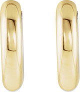 14K Gold Hinged Hoop Earrings No. 9 - Two-Tone - view 2