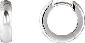 Platinum Hinged Hoop Earrings X
