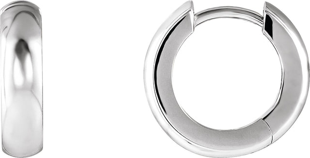 Platinum Hinged Hoop Earrings X