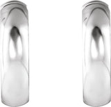 14K Gold Hinged Hoop Earrings X - White Gold - view 2