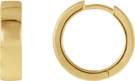 14K Gold Hinged Hoop Earrings - Yellow Gold