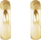 14K Gold Hinged Hoop Earrings X - Yellow Gold - view 2