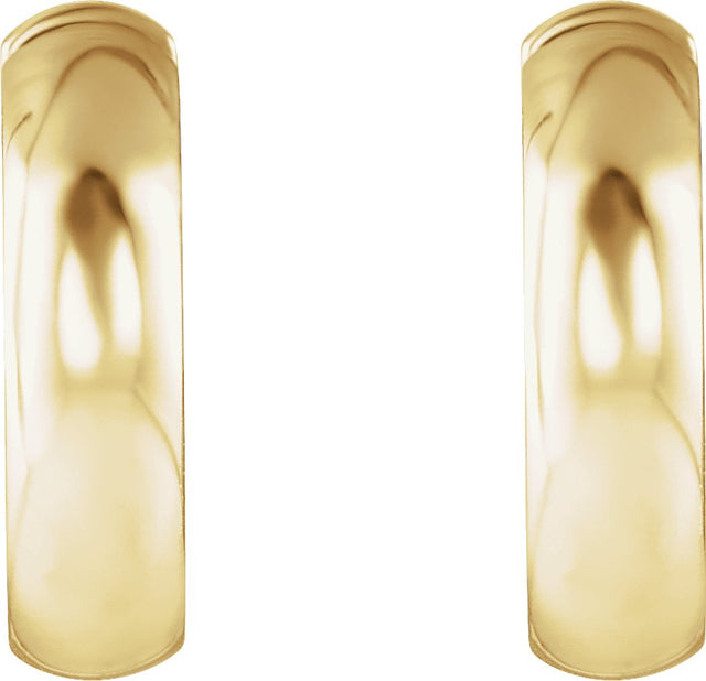 14K Gold Hinged Hoop Earrings X - Yellow Gold - view 2
