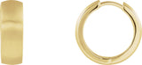 14K Gold Hinged Hoop Earrings No. 15 - Yellow Gold