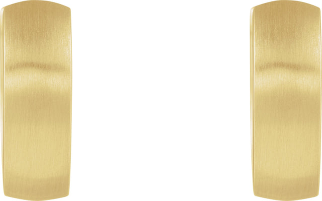 14K Gold Hinged Hoop Earrings No. 15 - Yellow Gold - view 2