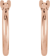 14K Gold Youth Hoop Earrings - Rose Gold - view 2