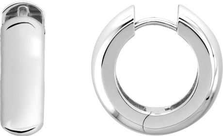 Platinum Hinged Hoop Earrings IV
