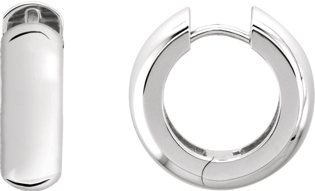 Platinum Hinged Hoop Earrings IV
