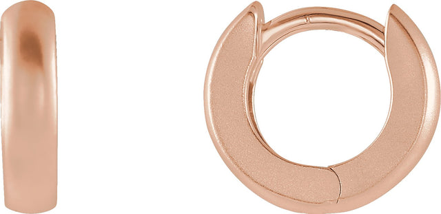 14K Gold Hinged Hoop Earrings VI - Rose Gold
