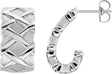Platinum J-Hoop Earrings
