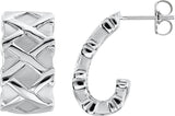 Platinum J-Hoop Earrings