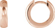 14K Gold Hinged Hoop Earrings X - Rose Gold