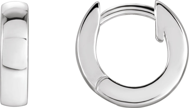 14K Gold Hoop Earrings - White Gold