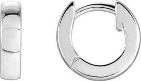 Platinum Hoop Earrings