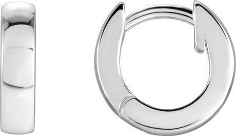 Platinum Hoop Earrings