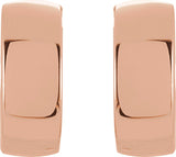 14K Gold Hinged Hoop Earrings No. 14 - Rose Gold - view 2