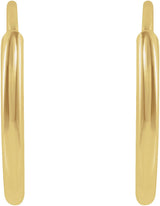 14K Gold Flexible Endless Tube Hoop Earrings - Yellow Gold - view 4