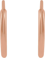 14K Gold Flexible Endless Tube Hoop Earrings - Rose Gold - view 4