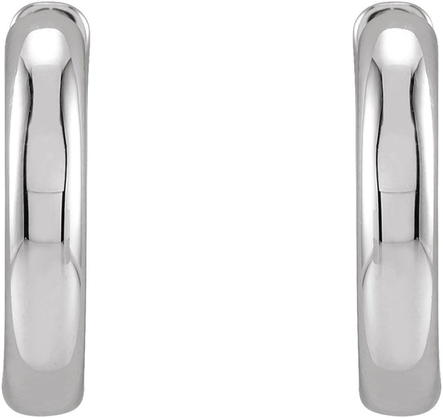 Platinum Hinged Hoop Earrings No. 4 - view 2