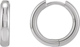 Platinum Hinged Hoop Earrings No. 4