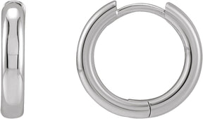 Platinum Hinged Hoop Earrings No. 4