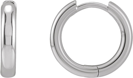 Platinum Hinged Hoop Earrings No. 4