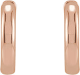 14K Gold Hinged Hoop Earrings No. 8 - Rose Gold - view 2