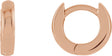 14K Gold Huggie Hoop Earrings - Rose Gold