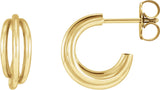14K Gold Hoop Earrings III - Yellow Gold