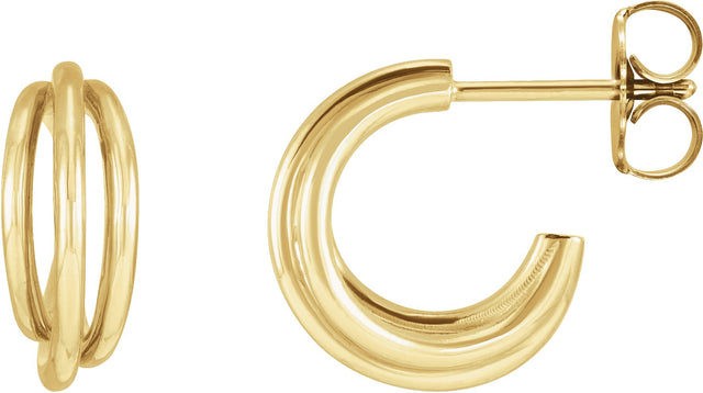 14K Gold Hoop Earrings III - Yellow Gold